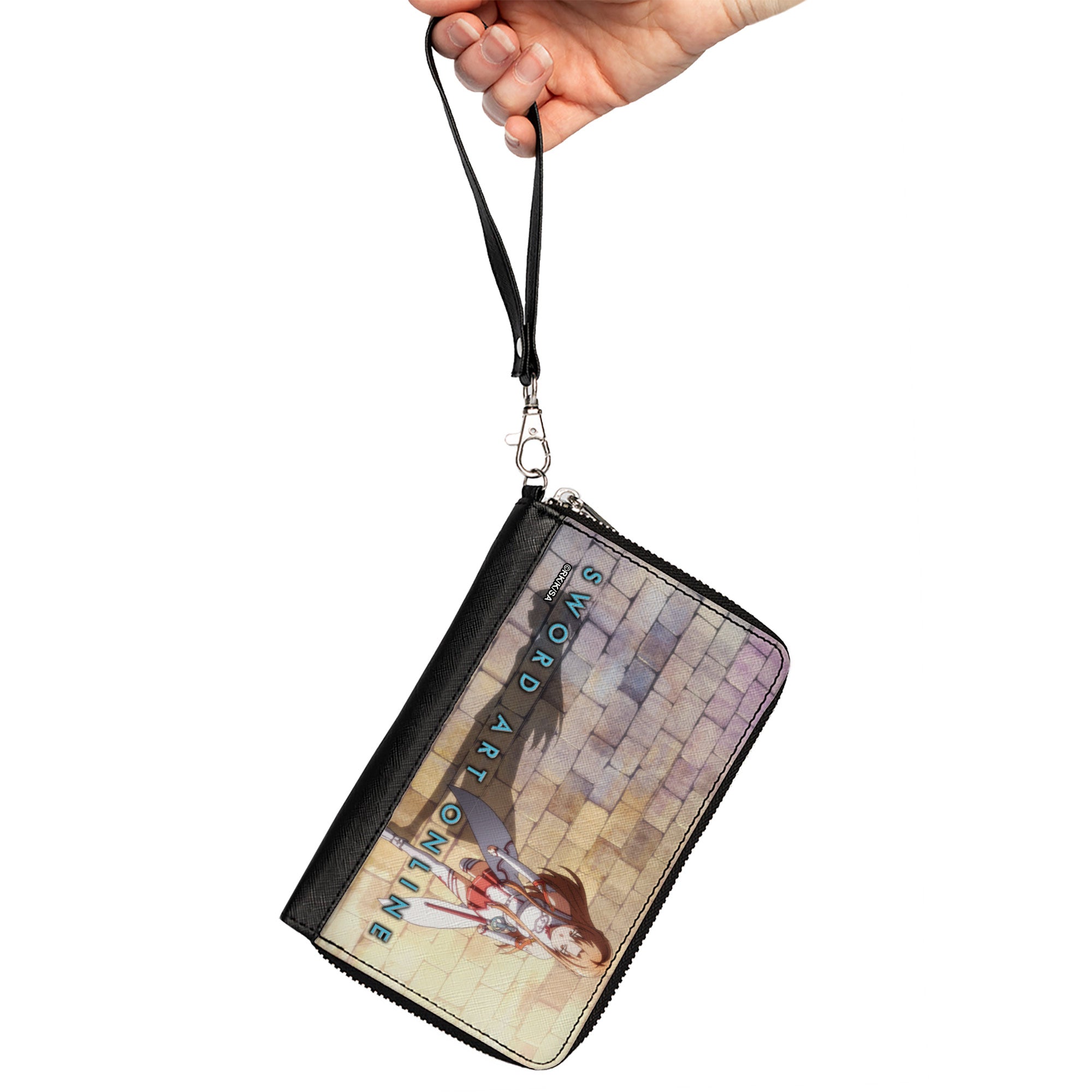 PU Zip Around Wallet Rectangle - SWORD ART ONLINE Asuna Walking Pose Clutch Zip Around Wallets Sword Art Online