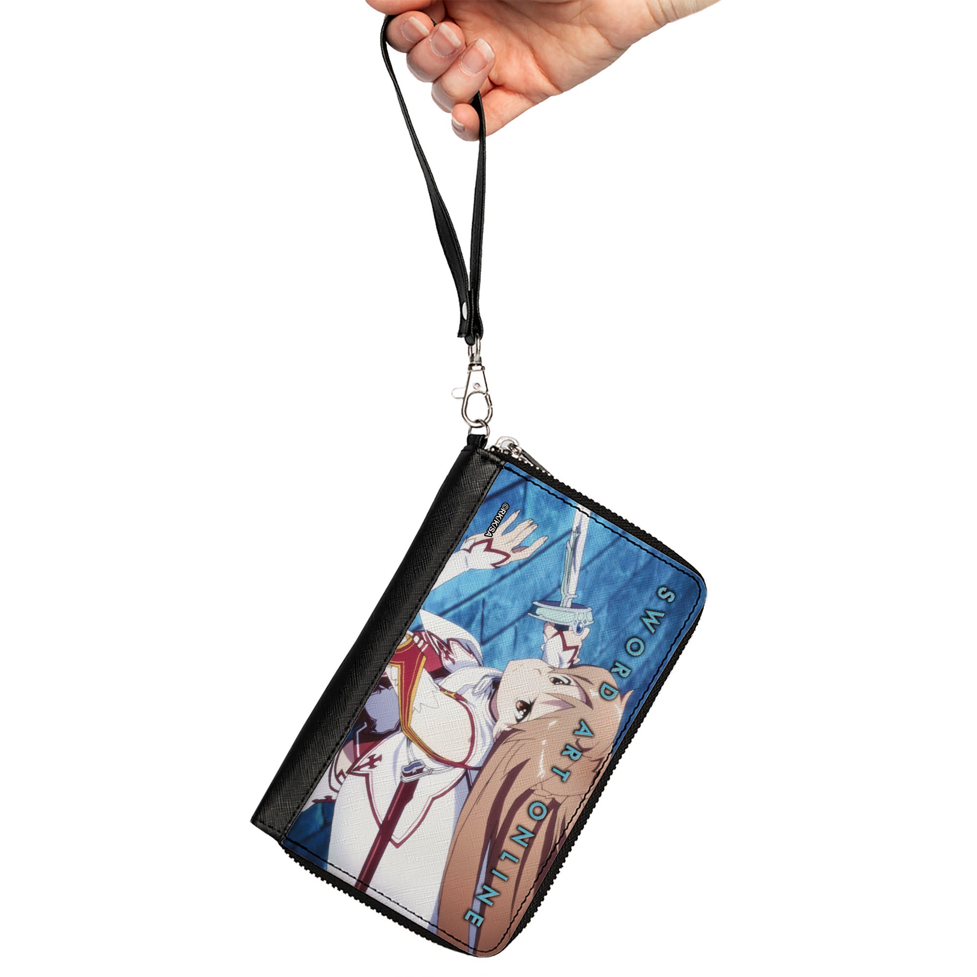 PU Zip Around Wallet Rectangle - SWORD ART ONLINE Asuna Action Scene Clutch Zip Around Wallets Sword Art Online