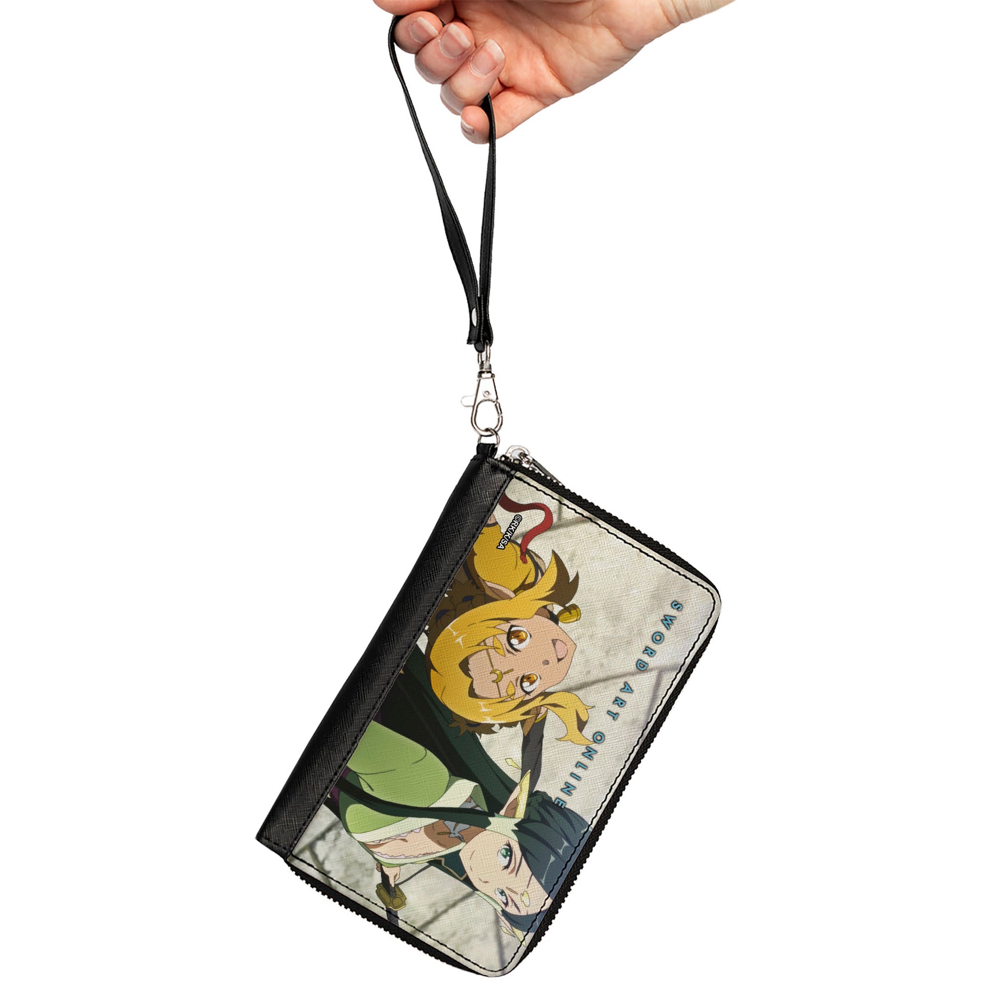 PU Zip Around Wallet Rectangle - SWORD ART ONLINE Alicia Rue and Sakuya Scene Clutch Zip Around Wallets Sword Art Online