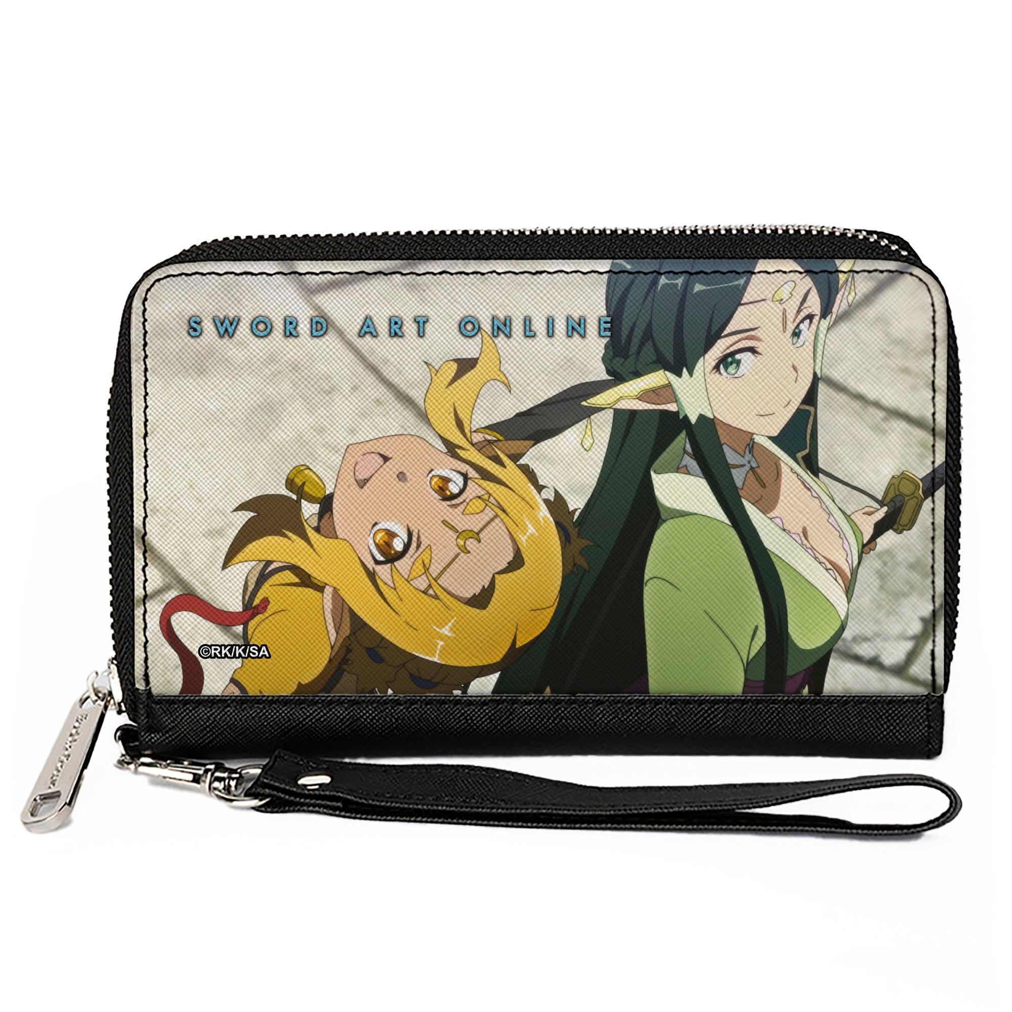 PU Zip Around Wallet Rectangle - SWORD ART ONLINE Alicia Rue and Sakuya Scene Clutch Zip Around Wallets Sword Art Online