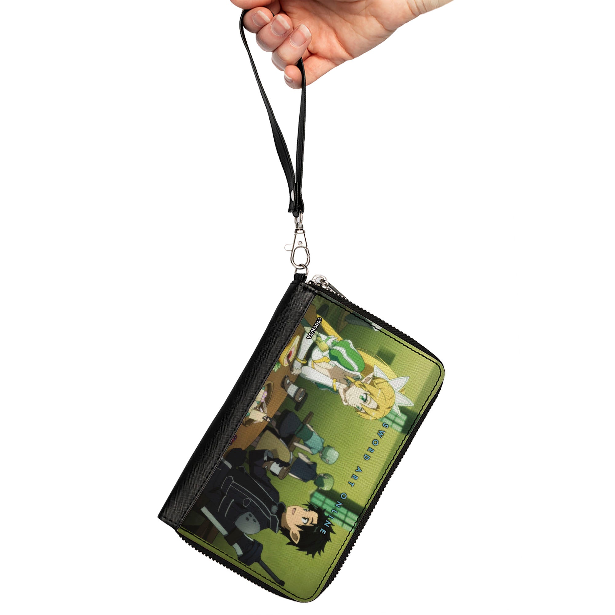 PU Zip Around Wallet Rectangle - SWORD ART ONLINE Leafa and Kirito Scene Clutch Zip Around Wallets Sword Art Online