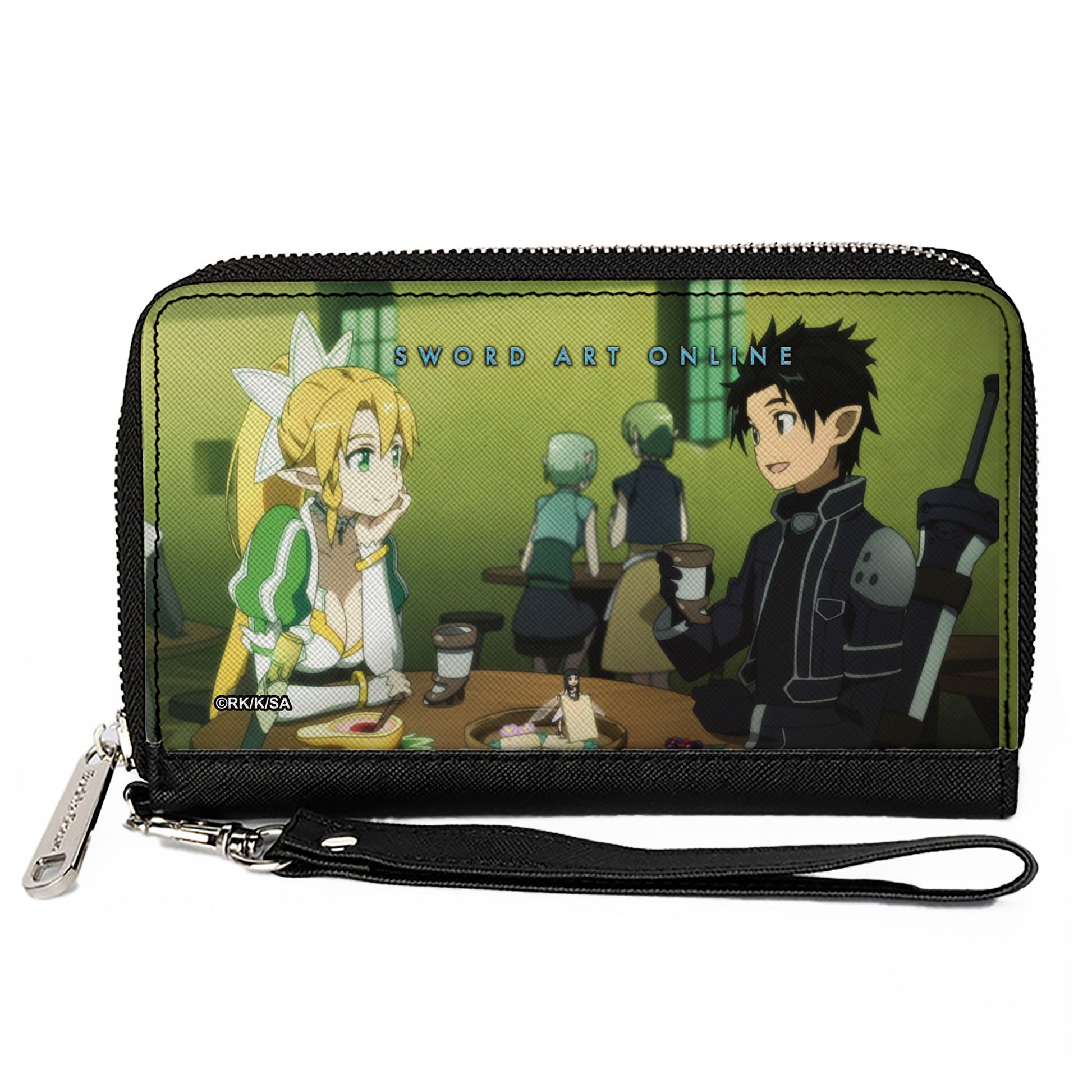 PU Zip Around Wallet Rectangle - SWORD ART ONLINE Leafa and Kirito Scene Clutch Zip Around Wallets Sword Art Online
