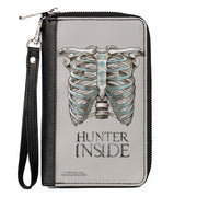 PU Zip Around Wallet Rectangle - Supernatural HUNTER INSIDE Rib Cage Poster Clutch Zip Around Wallets Supernatural   