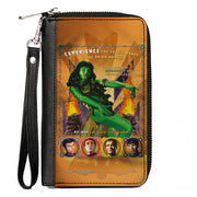 PU Zip Around Wallet Rectangle - Classic Star Trek Orion Women and Character Pose Clutch Zip Around Wallets Star Trek