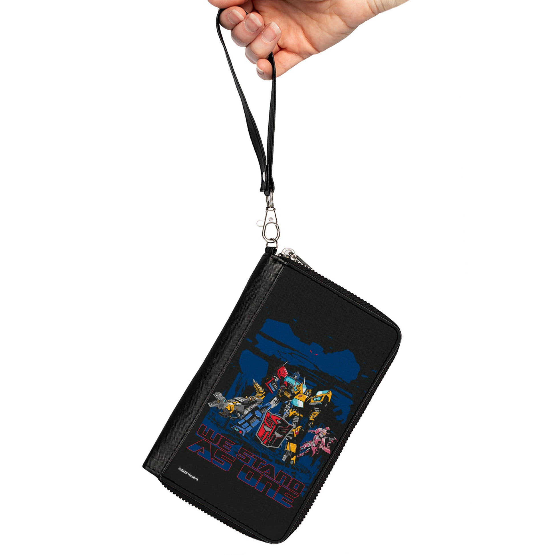 PU Zip Around Wallet Rectangle - Transformers Autobots WE STAND AS ONE Group Pose Black/Blue/Red Clutch Zip Around Wallets Transformers