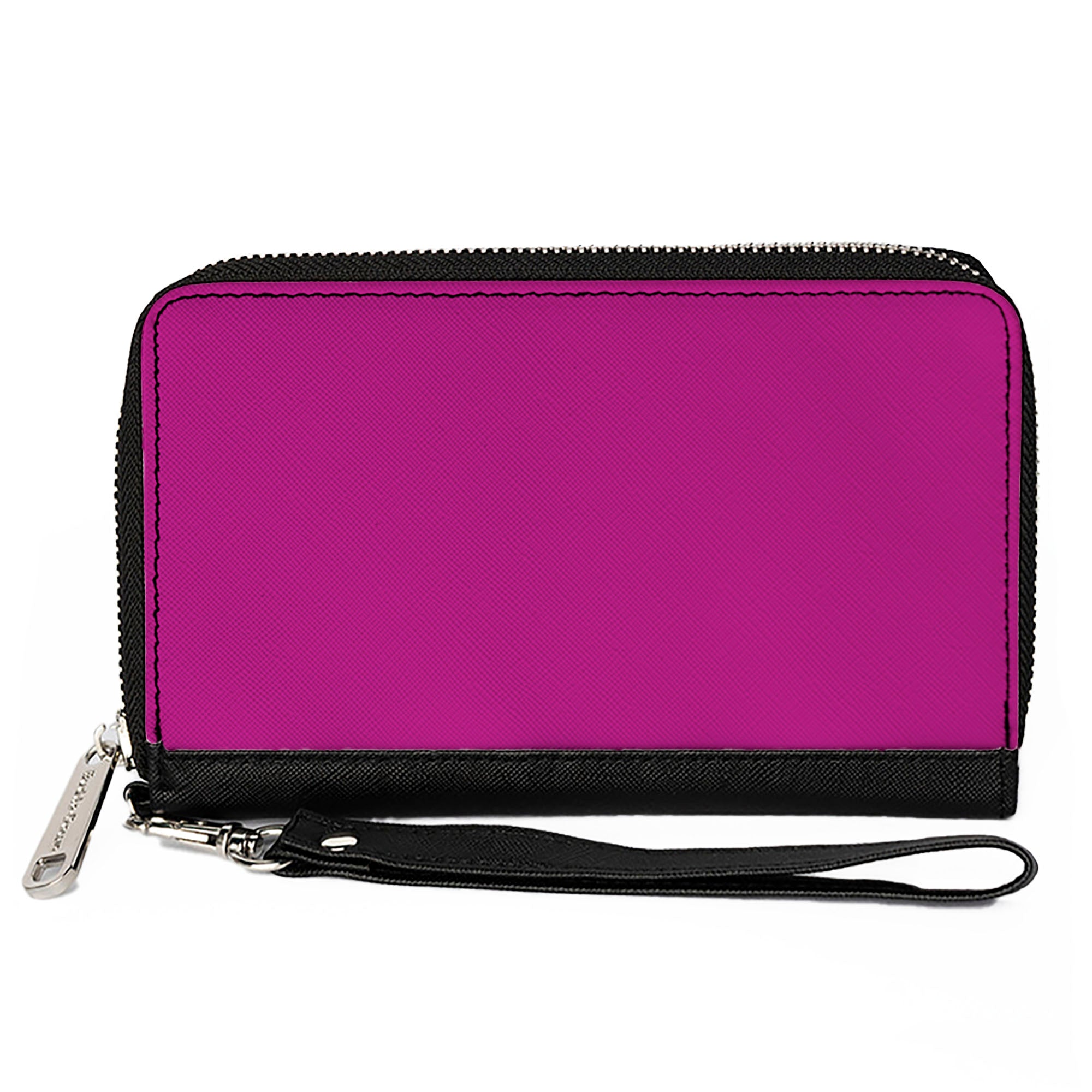 PU Zip Around Wallet Rectangle - Fuchsia Clutch Zip Around Wallets Buckle-Down   