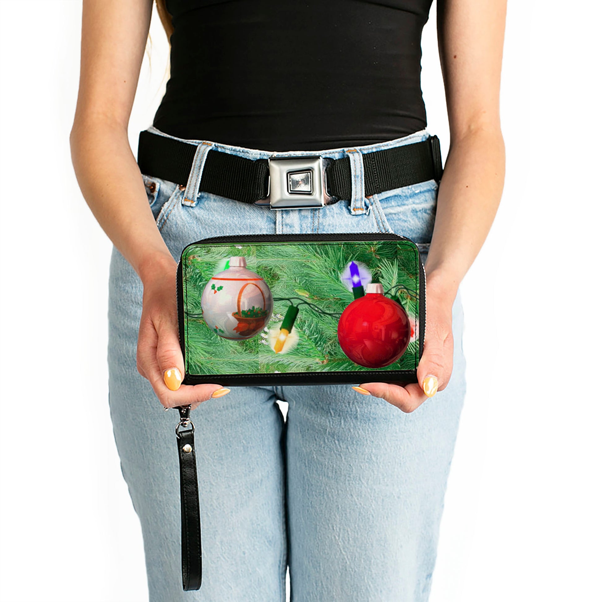 Women's PU Zip Around Wallet Rectangle - Decorated Tree Clutch Zip Around Wallets Buckle-Down   