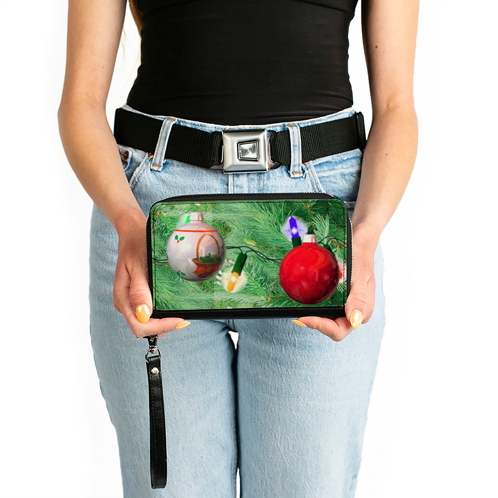 Women's PU Zip Around Wallet Rectangle - Decorated Tree Clutch Zip Around Wallets Buckle-Down   