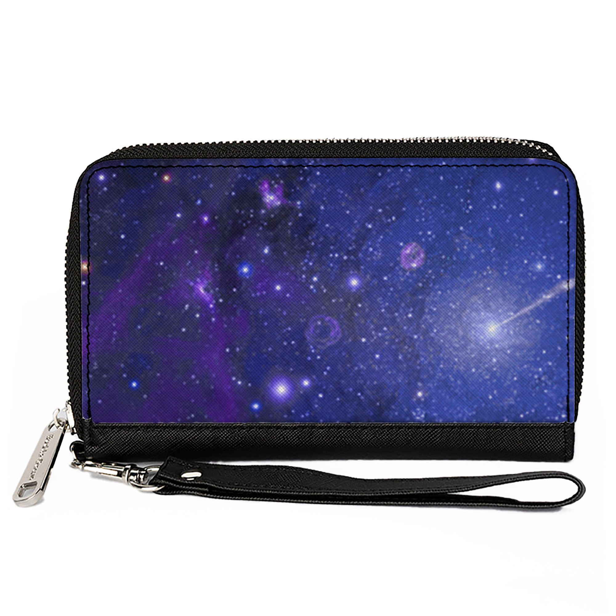 PU Zip Around Wallet Rectangle - Galaxy Blues/Purples Clutch Zip Around Wallets Buckle-Down   