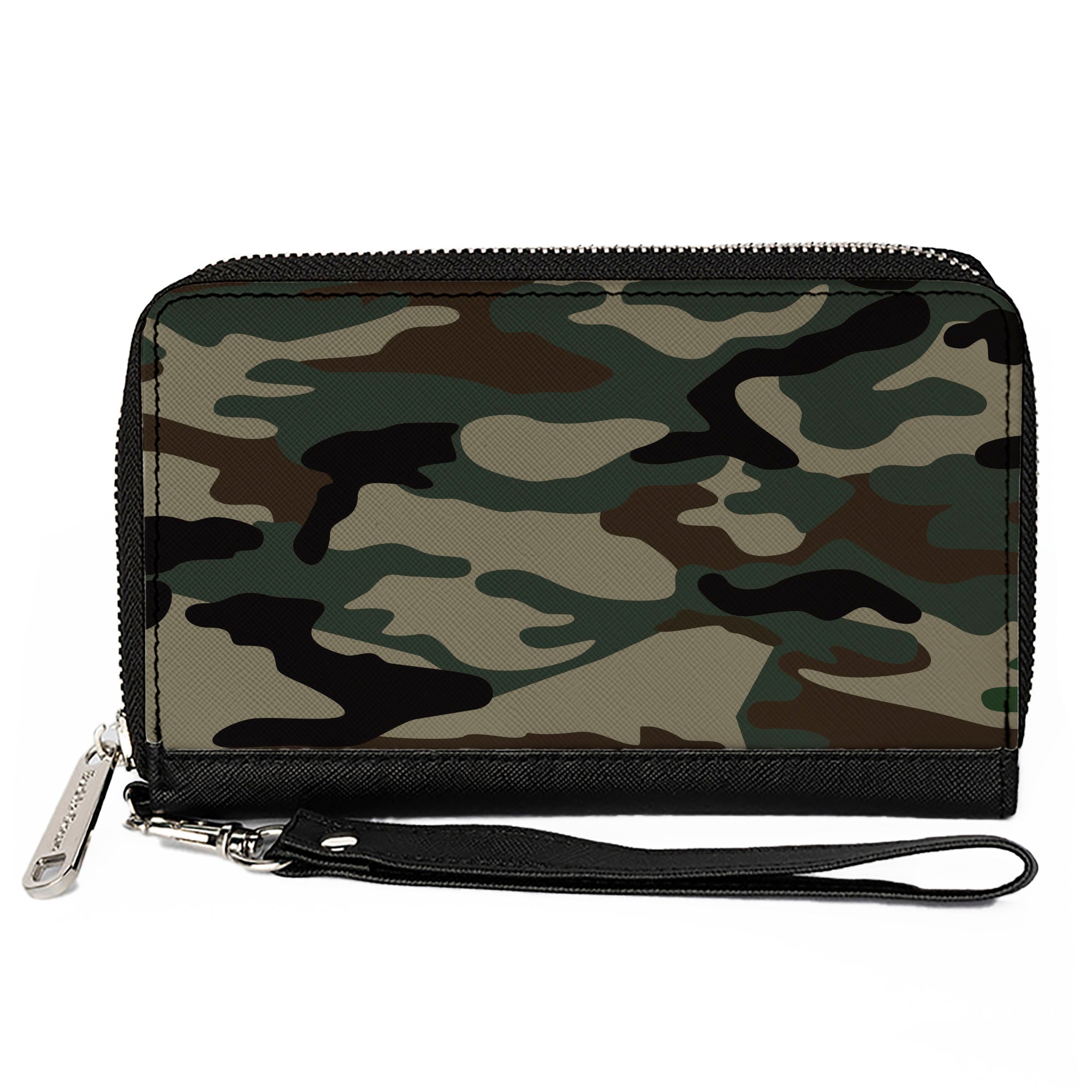 Women's PU Zip Around Wallet Rectangle - Camo Olive2 Clutch Zip Around Wallets Buckle-Down   