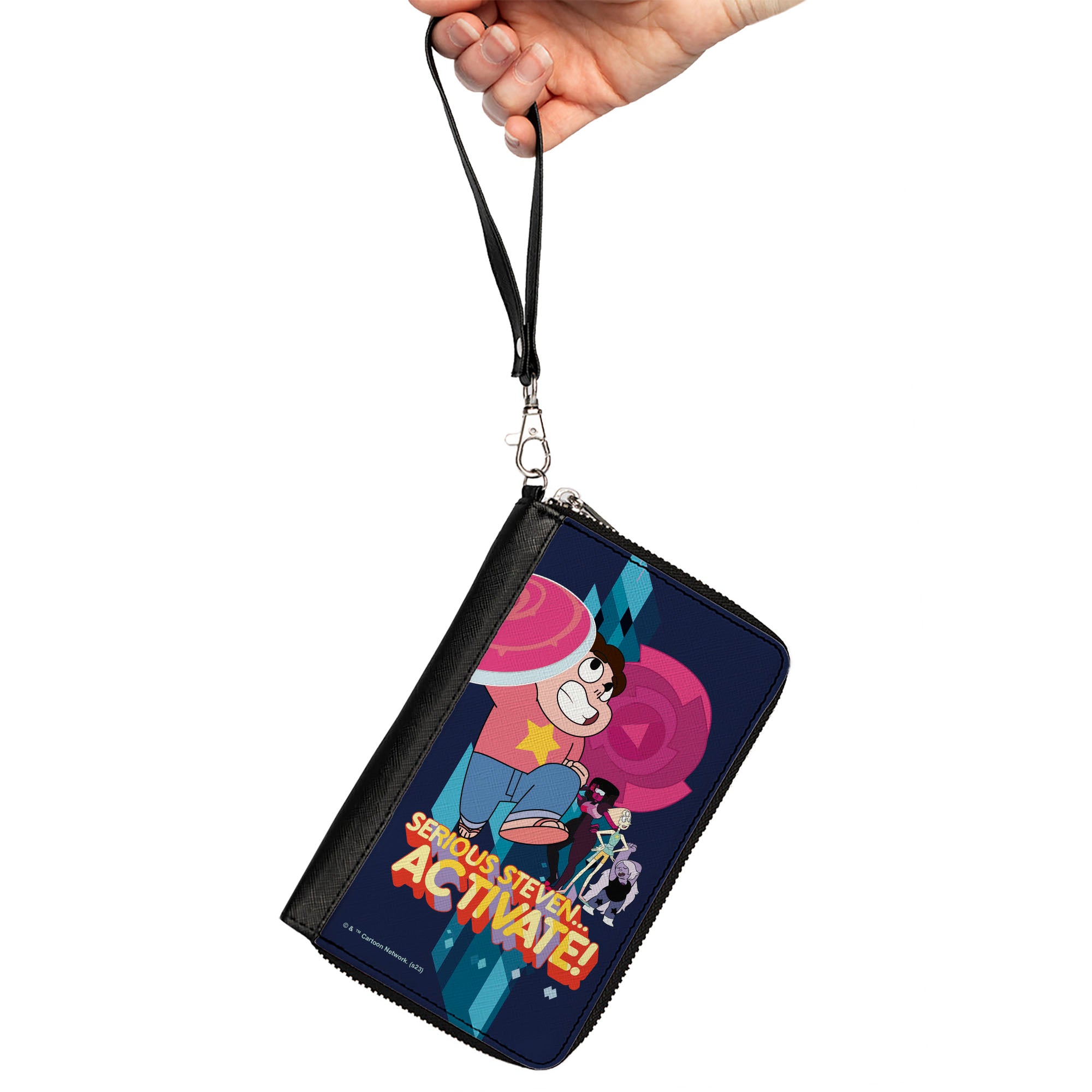 PU Zip Around Wallet Rectangle - Steven Universe SERIOUS STEVEN…ACTIVATE Group Pose Blues Clutch Zip Around Wallets Steven Universe