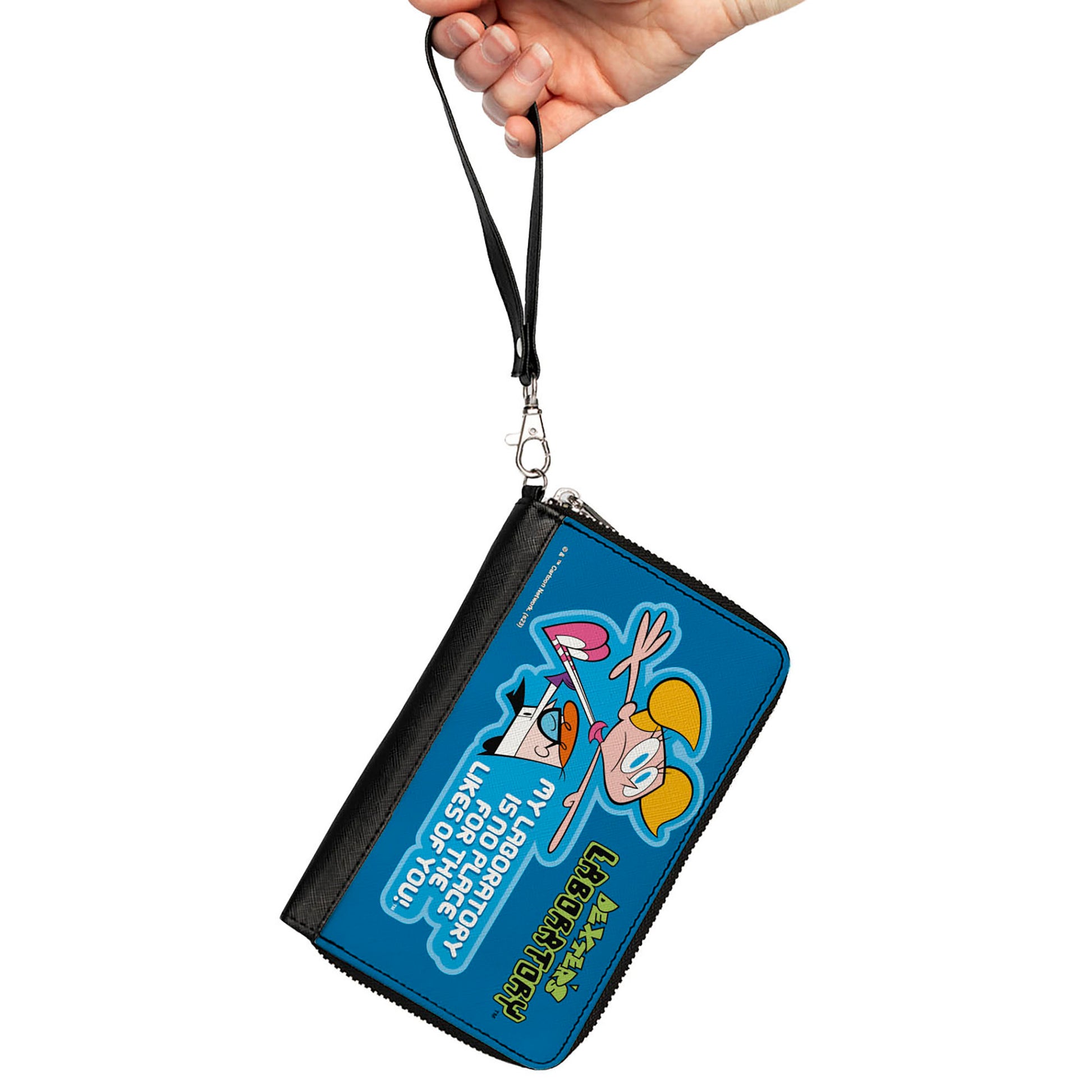PU Zip Around Wallet Rectangle - DEXTER'S LABORATORY Dexter and Dee Dee NO PLACE FOR THE LIKES OF YOU Pose Blues Clutch Zip Around Wallets Dexter's Laboratory