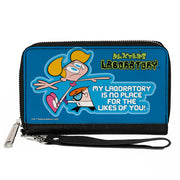 PU Zip Around Wallet Rectangle - DEXTER'S LABORATORY Dexter and Dee Dee NO PLACE FOR THE LIKES OF YOU Pose Blues Clutch Zip Around Wallets Dexter's Laboratory