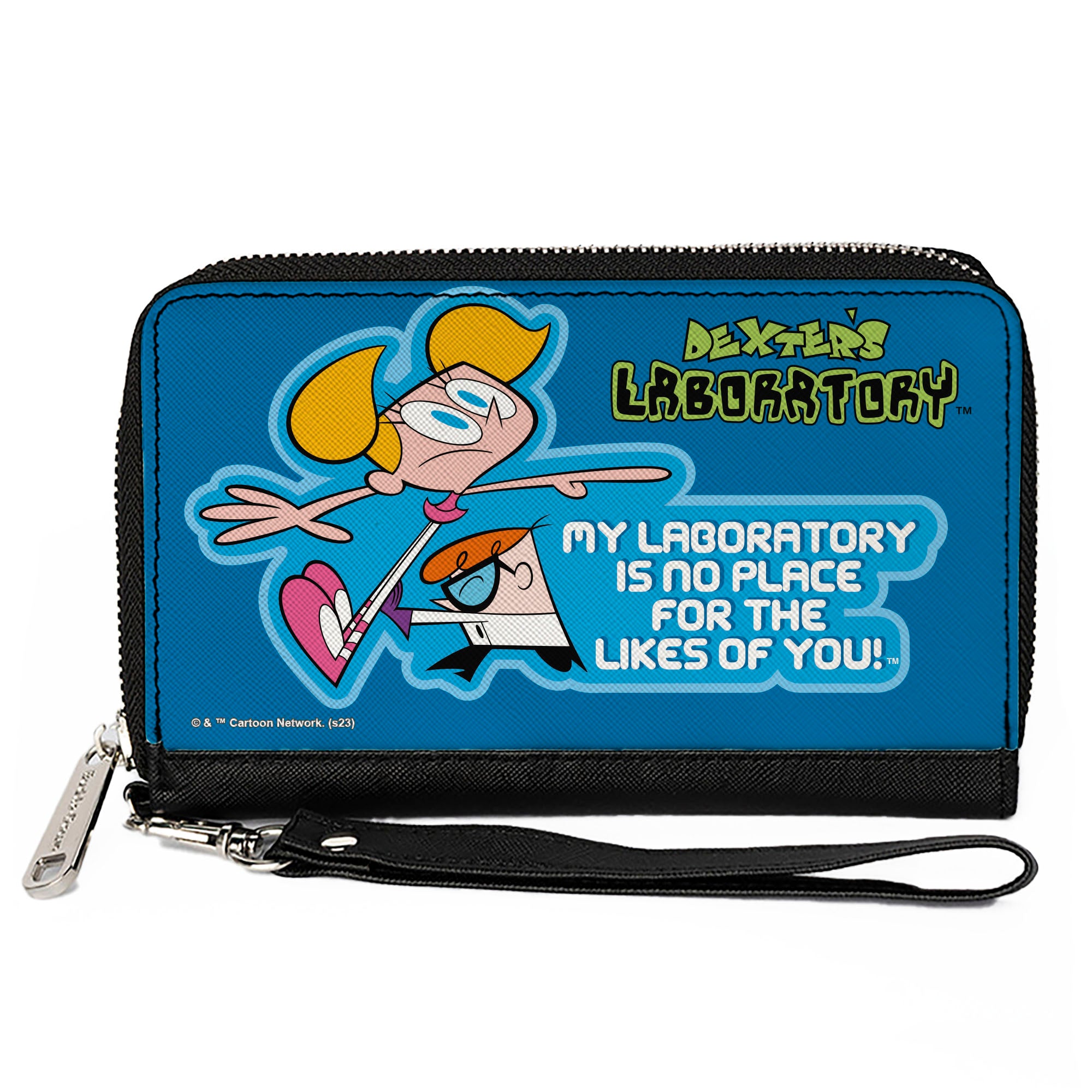 PU Zip Around Wallet Rectangle - DEXTER'S LABORATORY Dexter and Dee Dee NO PLACE FOR THE LIKES OF YOU Pose Blues Clutch Zip Around Wallets Dexter's Laboratory
