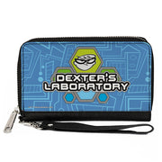 PU Zip Around Wallet Rectangle - DEXTER'S LABORATORY Icon Blues Clutch Zip Around Wallets Dexter's Laboratory