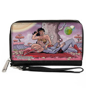 PU Zip Around Wallet Rectangle - Superman/Wonder Woman Issue #14 Sitting Under Tree Variant Cover Pose Clutch Zip Around Wallets DC Comics   