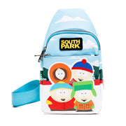Comedy Central Bag, Sling, South Park Boys Group Pose Applique, Multi Color, Vegan Leather Crossbody Bags Comedy Central   