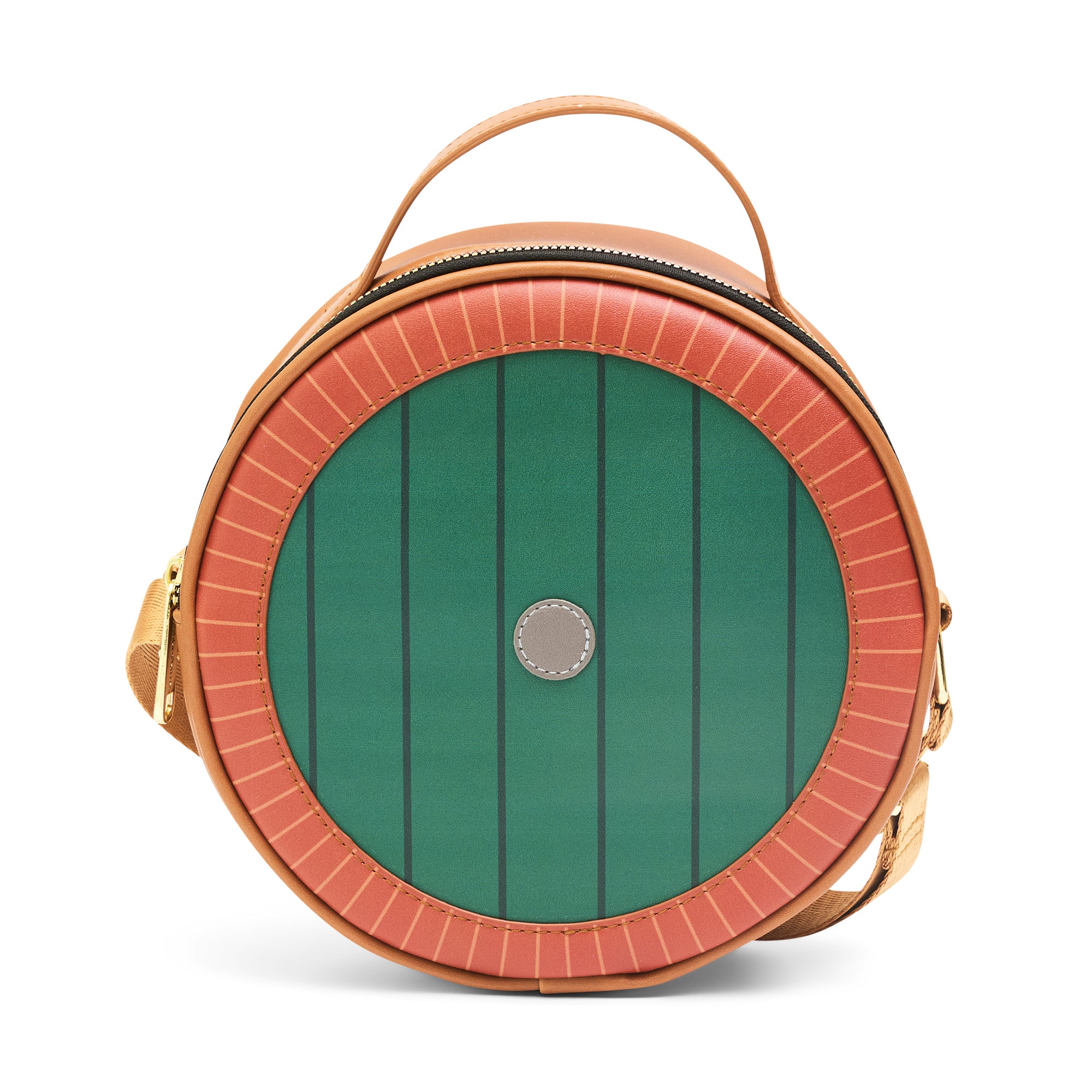 The Lord of the Rings Vegan Leather Round Crossbody Bag with Adjustable Straps, Lord of the Rings Frodos Hobbit House Door and Window Replica Crossbody Bags The Lord of the Rings