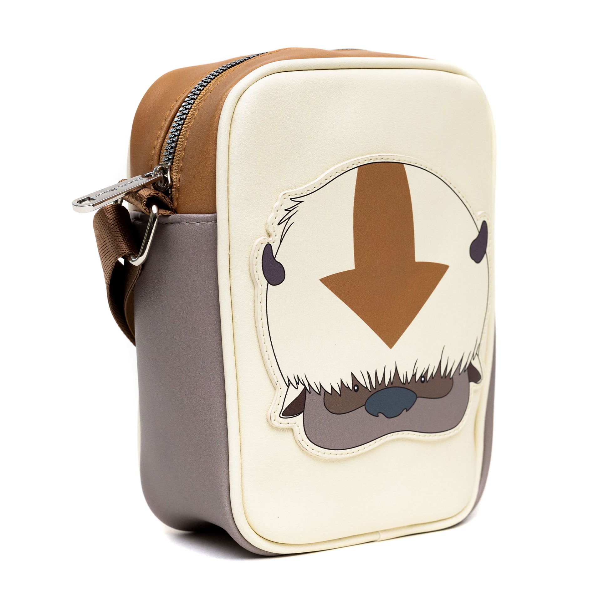 Nickelodeon Bag, Cross Body, Avatar the Last Airbender, Appa Face, Ivory, Vegan Leather Crossbody Bags Nickelodeon   