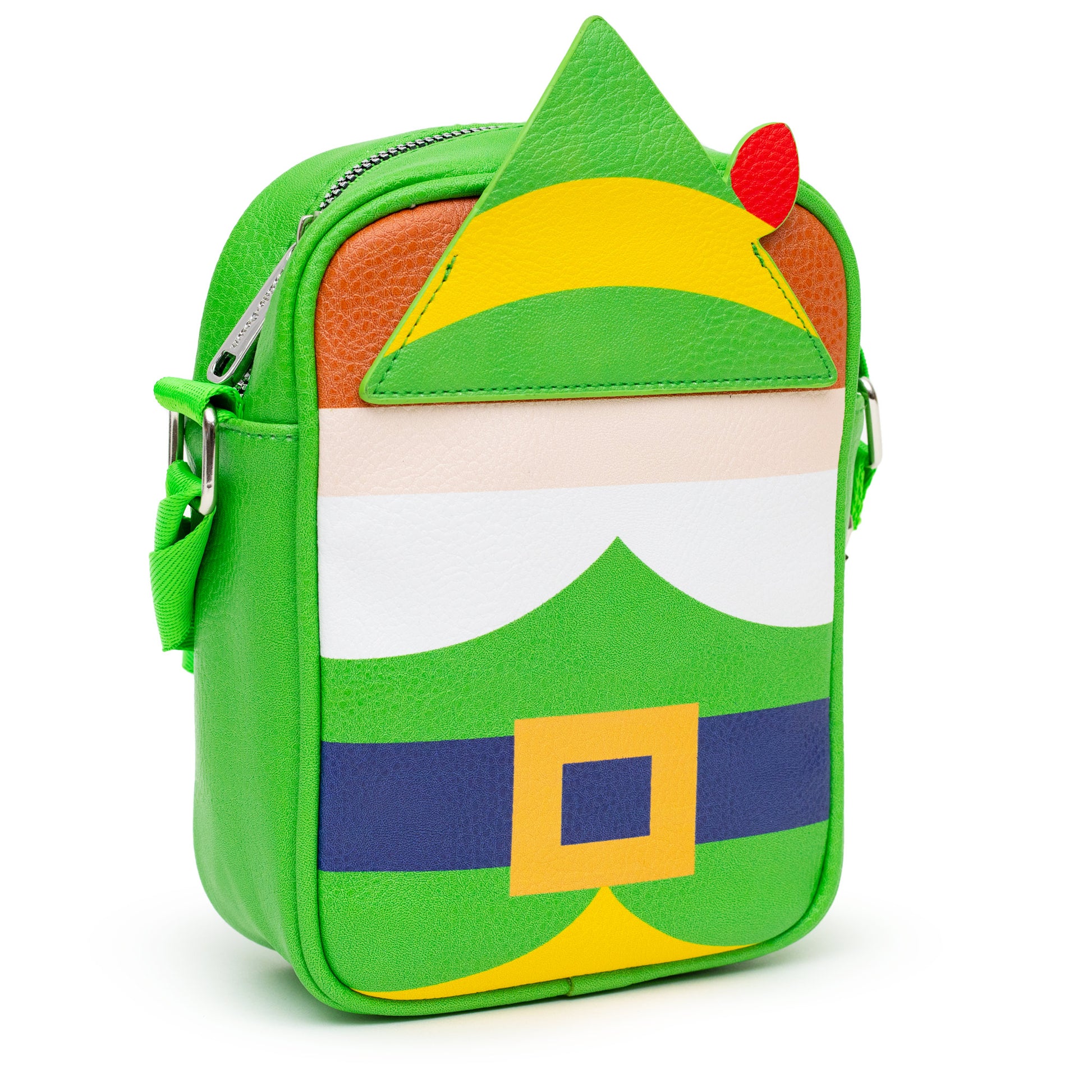 Elf Bag, Cross Body, Buddy The Elf Character Bound, Green, Vegan Leather Crossbody Bags Elf