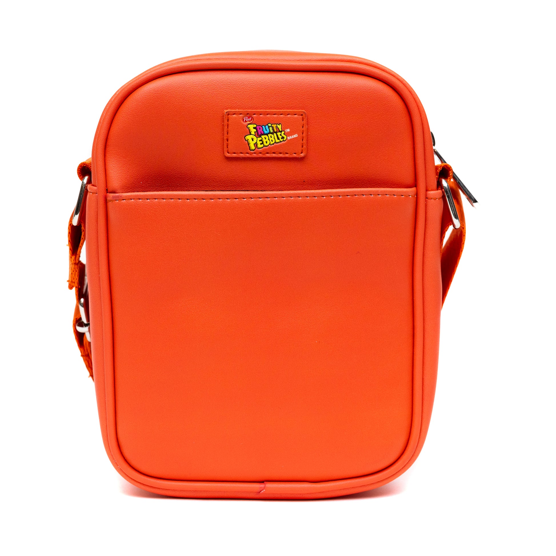 The Flintstones Bag, Cross Body, Fruity Pebbles Fred and Barney Cereal Box Replica, Bright Red, Vegan Leather Crossbody Bags Hanna Barbera and Post Pebbles Cereal