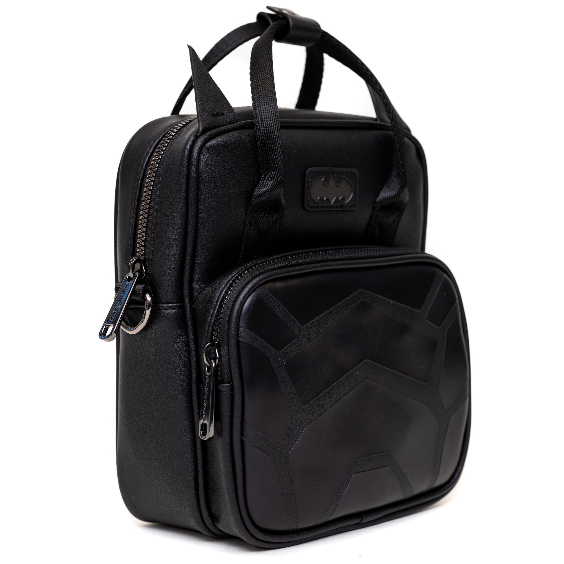 DC Comics Bag, Cross Body, Batman Embossed Armor Texture Black, Vegan Leather Crossbody Bags DC Comics   