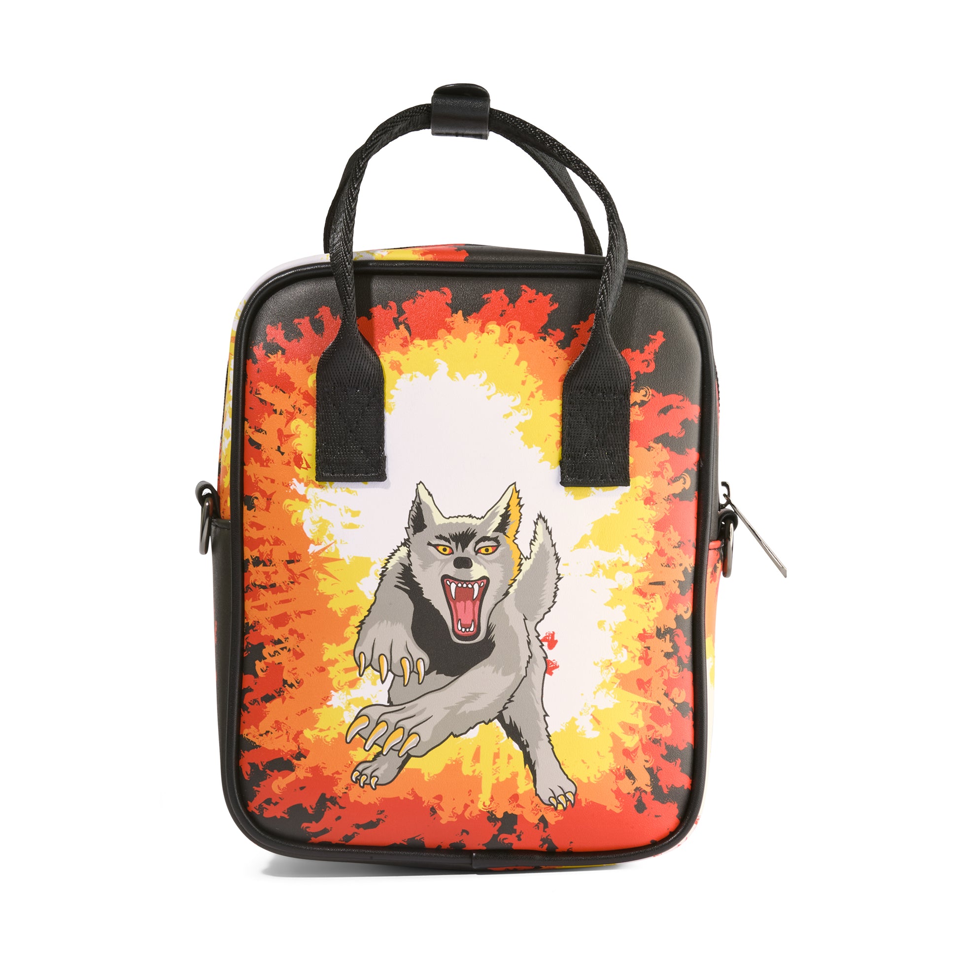 Hasbro Bag, Crossbody, GI Joe Snake Eye and Timber Wolf Dog Explosion Poses, Vegan Leather Crossbody Bags GI Joe