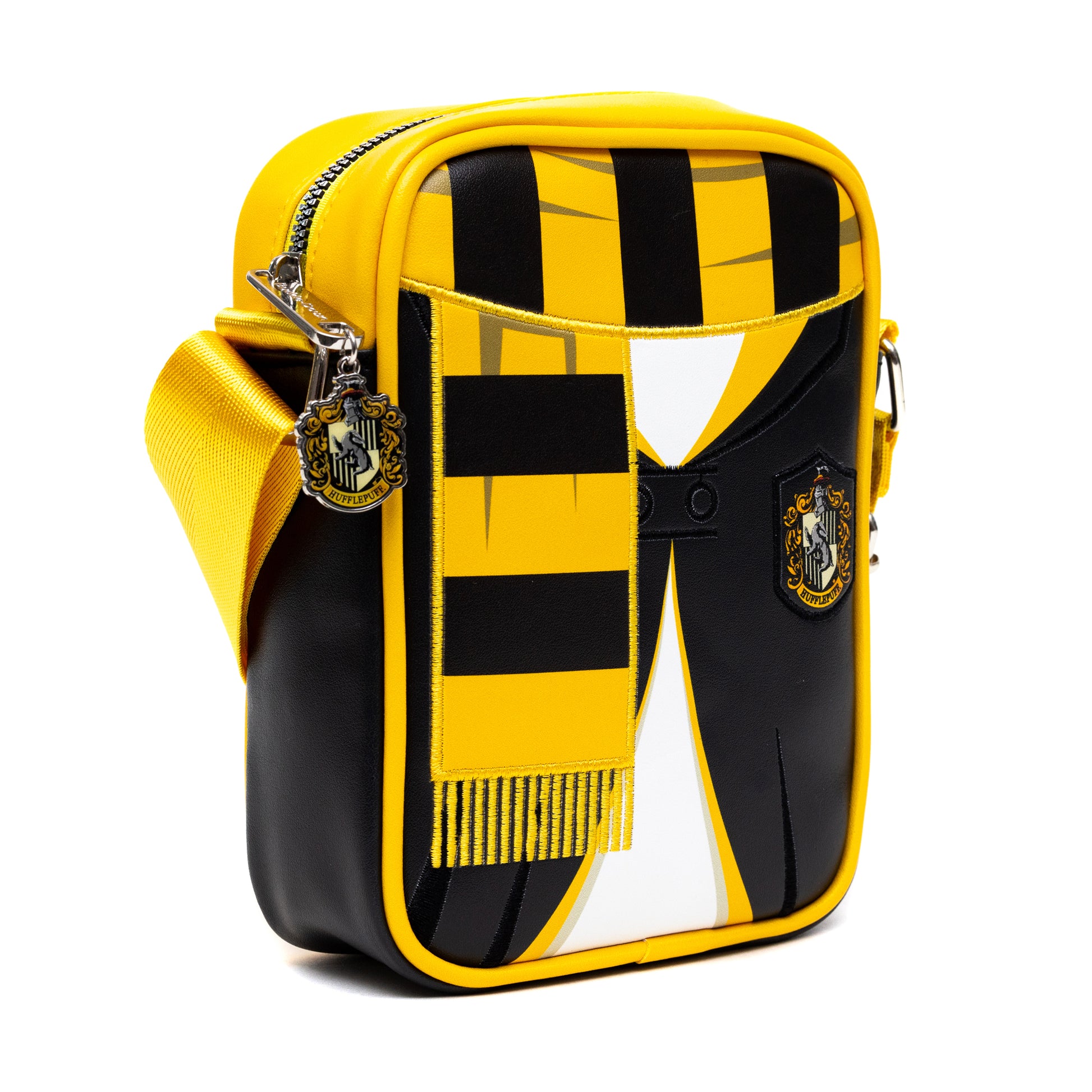 The Wizarding World of Harry Potter Bag, Cross Body, Harry Potter Hogwarts School Hufflepuff Uniform Embroidered, Vegan Leather Crossbody Bags Harry Potter