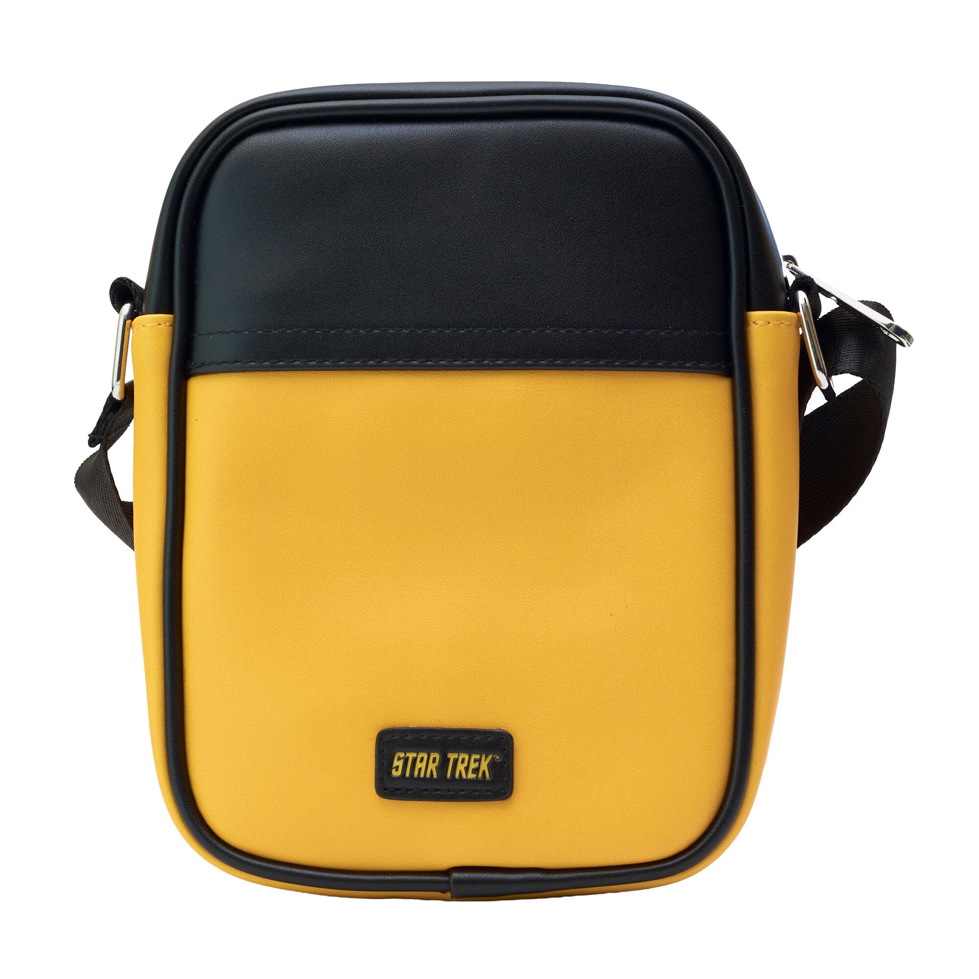 Star Trek Vegan Leather Crossbody Bag with Adjustable Strap, USS Enterprise Chief Engineer Scotty Suit Gold Crossbody Bags Star Trek