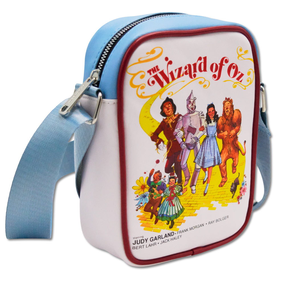 The Wizard of Oz Vegan Leather Crossbody Bag with Adjustable Strap, The Wizard of Oz Theatrical Poster Pose and Scenes Collage Crossbody Bags The Wizard of Oz