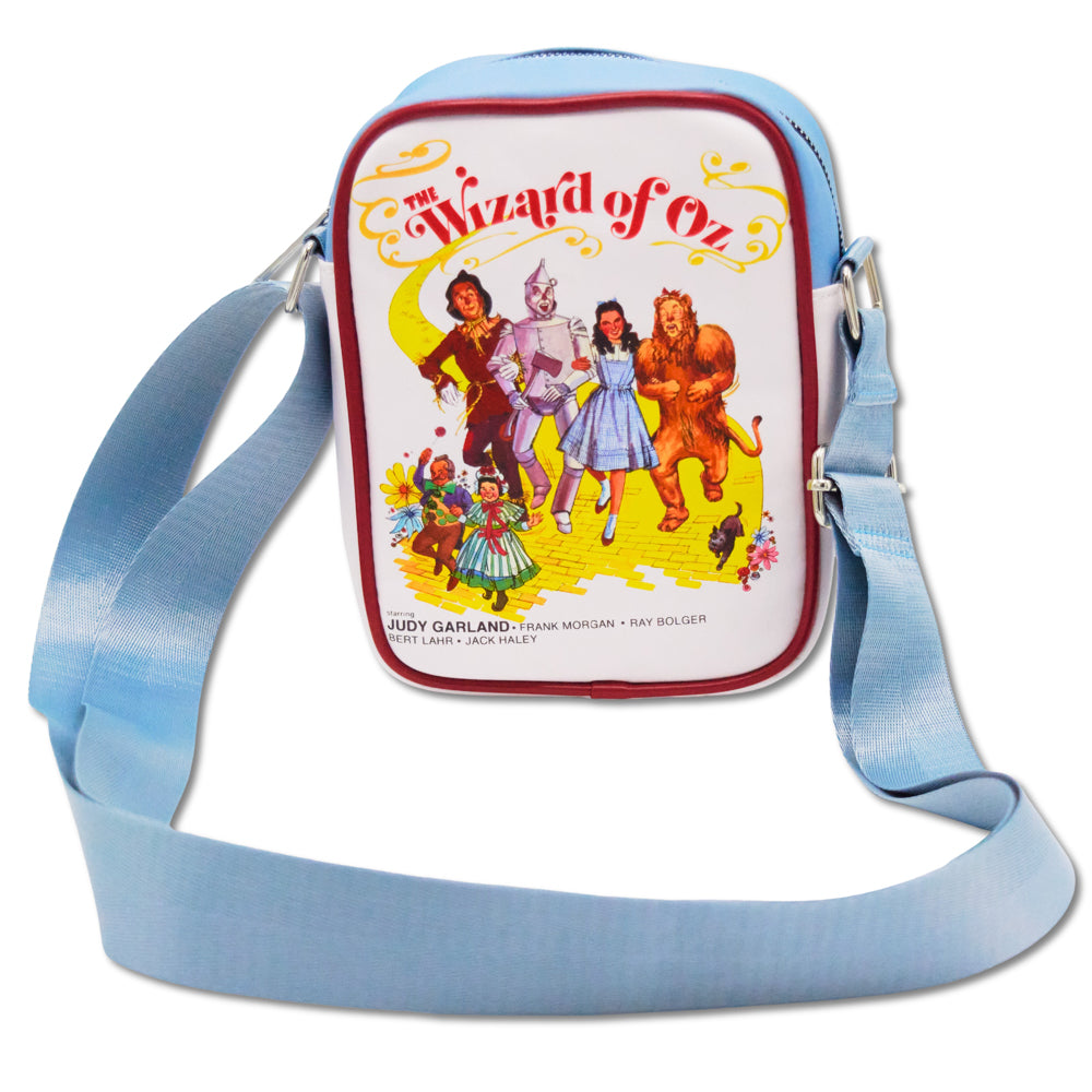 The Wizard of Oz Vegan Leather Crossbody Bag with Adjustable Strap, The Wizard of Oz Theatrical Poster Pose and Scenes Collage Crossbody Bags The Wizard of Oz