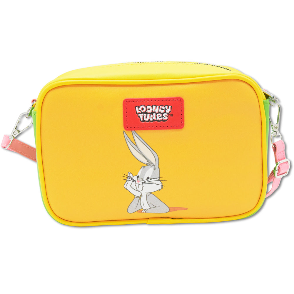 Looney Tunes Bag, Crossbody, Looney Tunes Seven Character Group Pose, Vegan Leather Crossbody Bags Looney Tunes