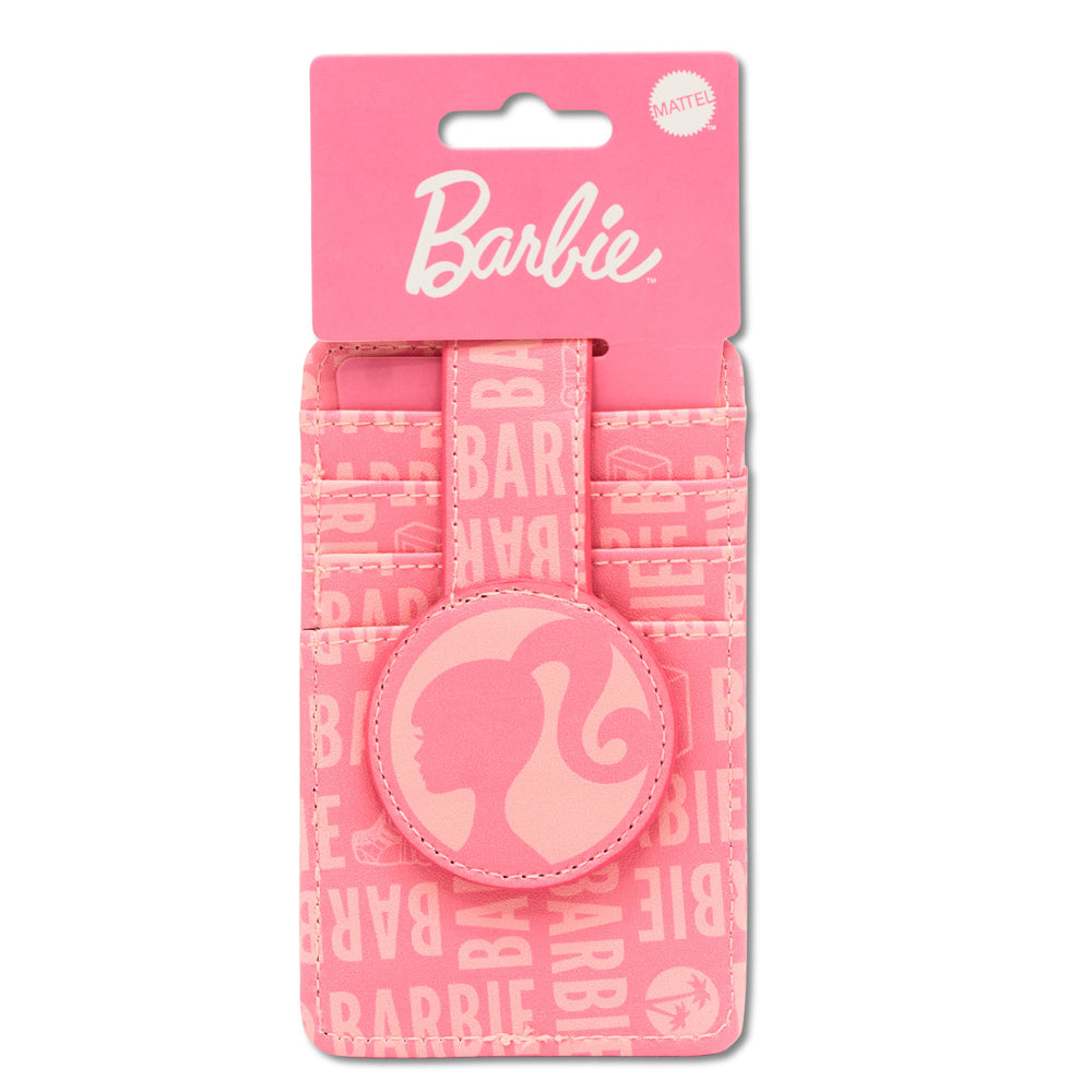 Mattel Wallet, Character Wallet ID Card Holder, Barbie Ponytail Silhouette Pinks, Vegan Leather Mini ID Wallets Barbie