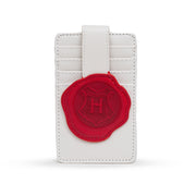 The Wizarding World of Harry Potter Wallet, Character Wallet ID Card Holder, Harry Potter Hogwarts Seal Replica White, Vegan Leather Mini ID Wallets Harry Potter