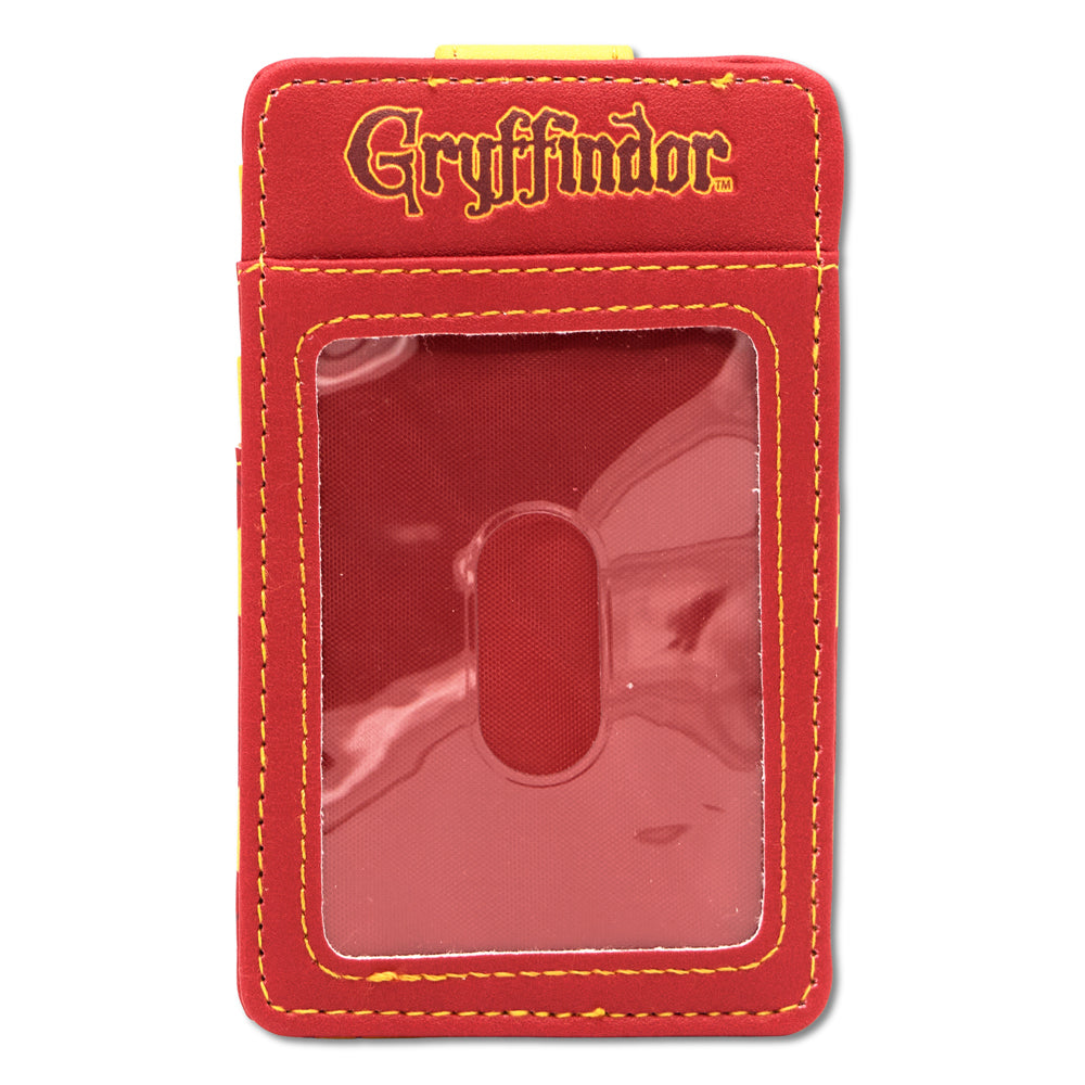 Harry Potter Wallet, Character Wallet ID Card Holder, Harry Potter Gryffindor Crest Red/Yellow, Vegan Leather Mini ID Wallets Harry Potter