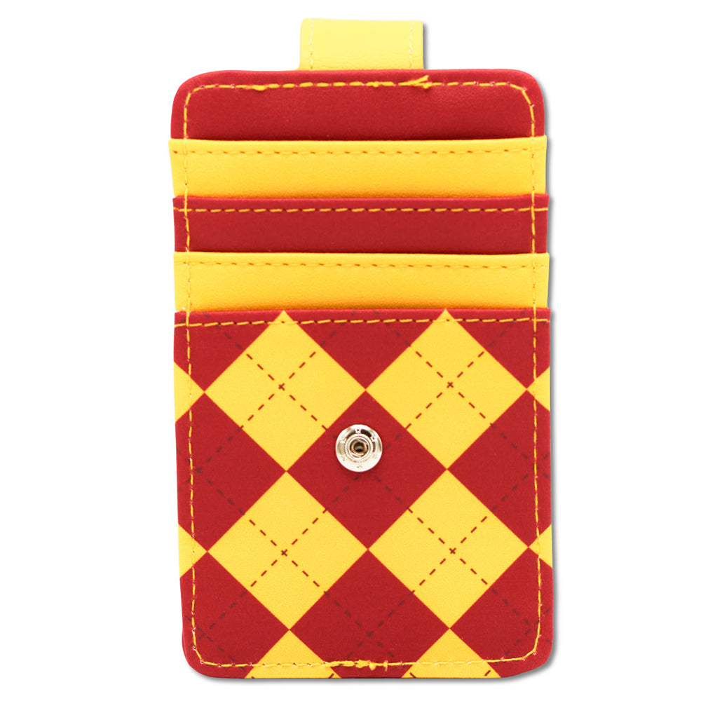 Harry Potter Wallet, Character Wallet ID Card Holder, Harry Potter Gryffindor Crest Red/Yellow, Vegan Leather Mini ID Wallets Harry Potter