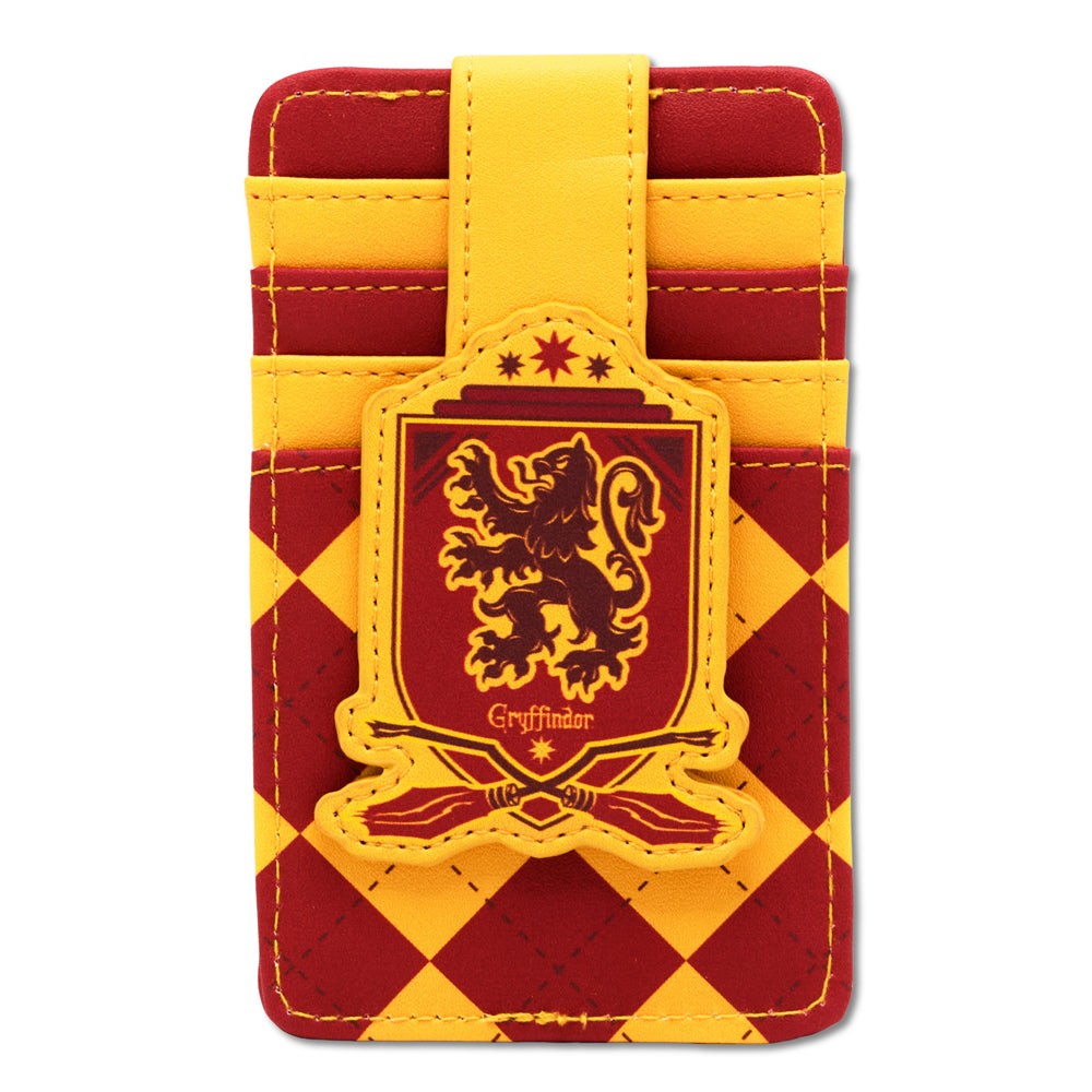 Harry Potter Wallet, Character Wallet ID Card Holder, Harry Potter Gryffindor Crest Red/Yellow, Vegan Leather Mini ID Wallets Harry Potter