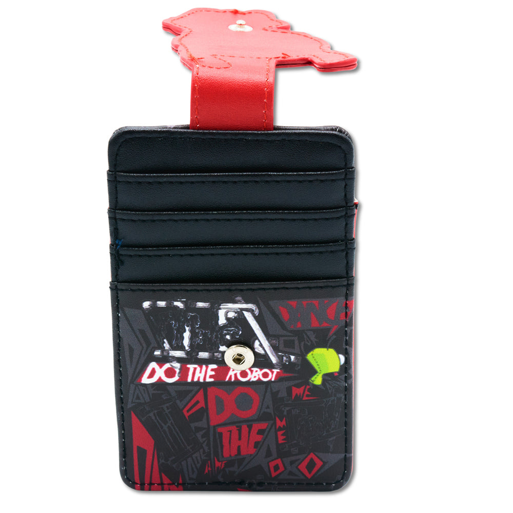 Invader Zim Wallet, Character Wallet ID Card Holder, Invader Zim GIR Slush Pose, Vegan Leather Mini ID Wallets Invader Zim