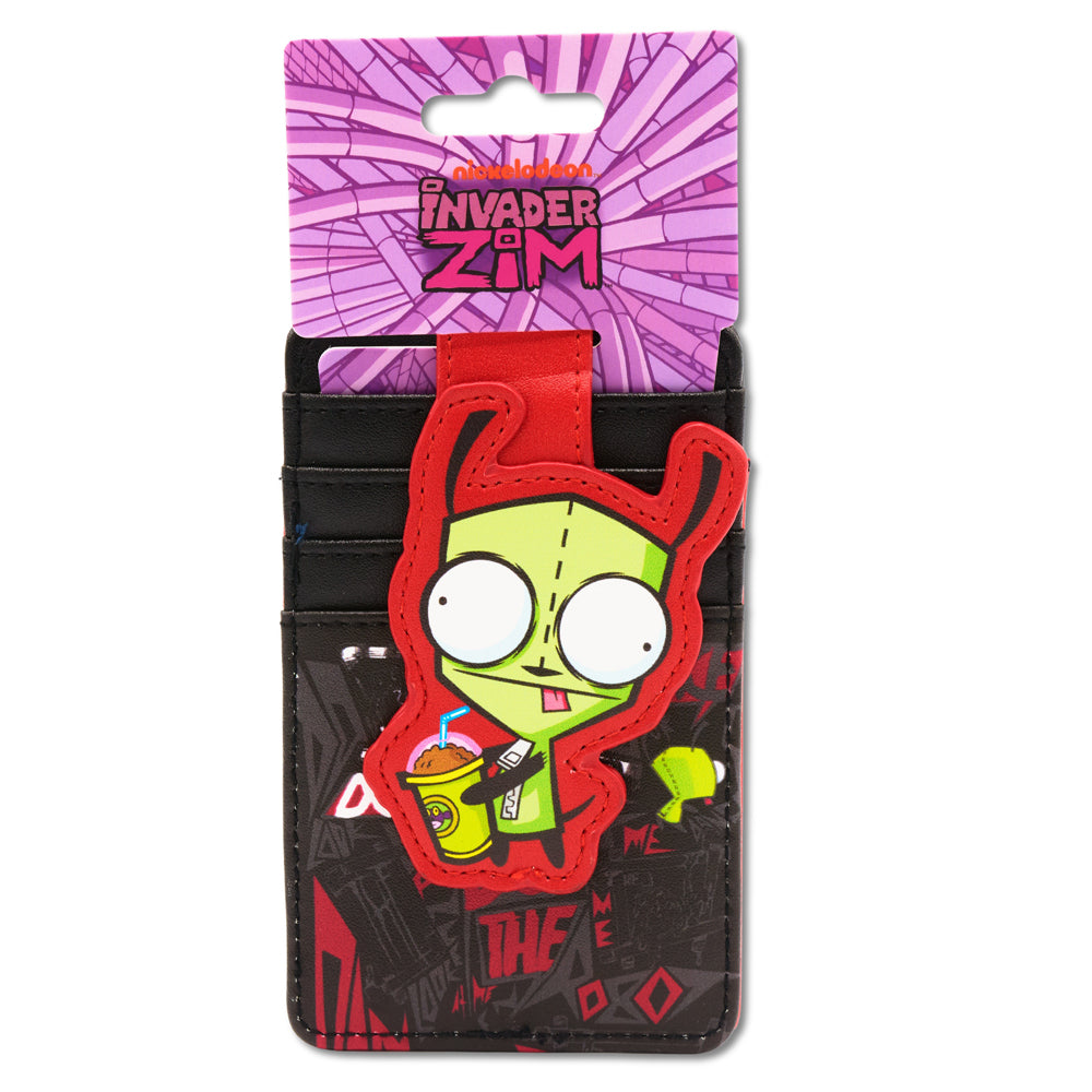 Invader Zim Wallet, Character Wallet ID Card Holder, Invader Zim GIR Slush Pose, Vegan Leather Mini ID Wallets Invader Zim
