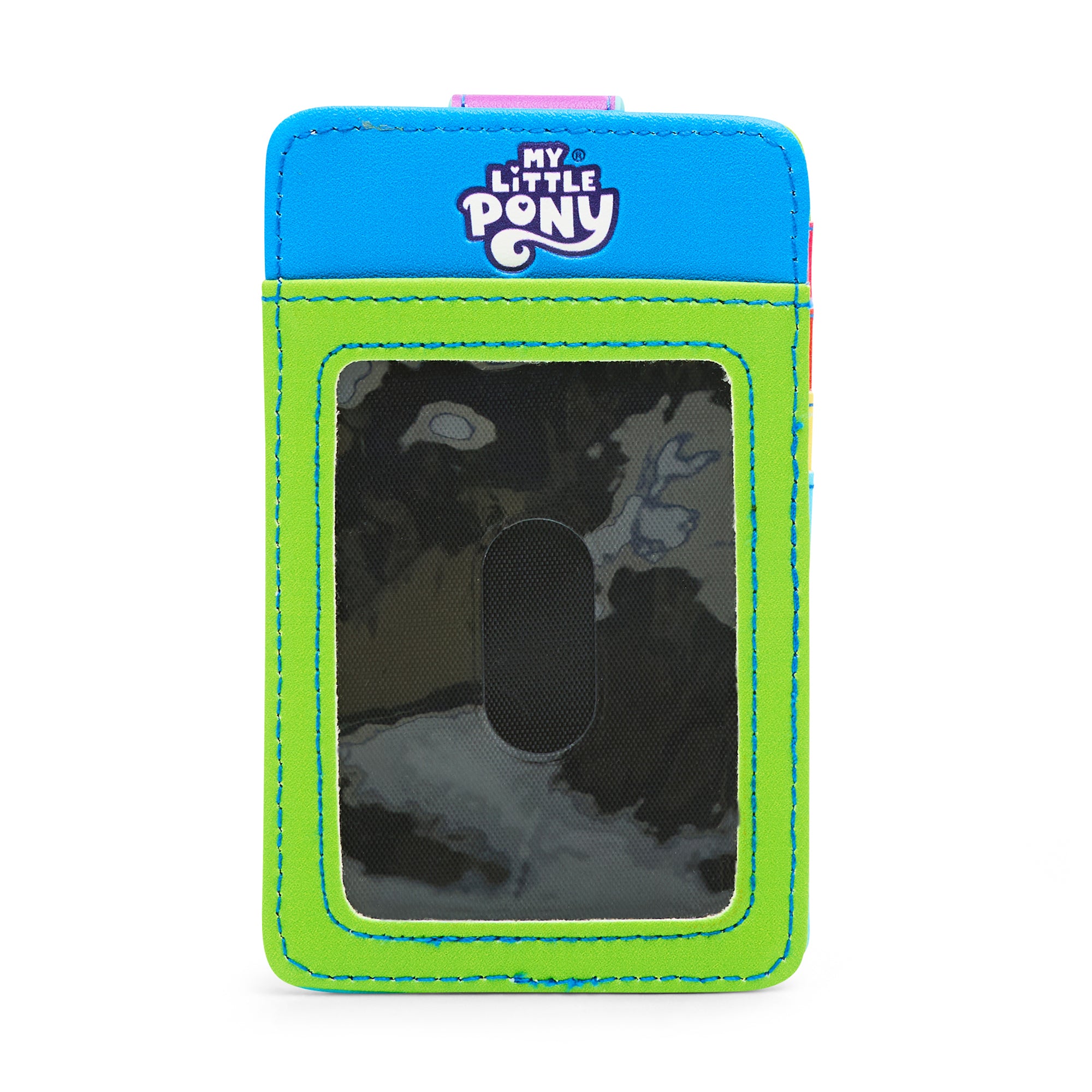 Hasbro Wallet, Character Wallet ID Card Holder, My Little Pony Rainbow Dash Face Multi Color, Vegan Leather Mini ID Wallets Hasbro