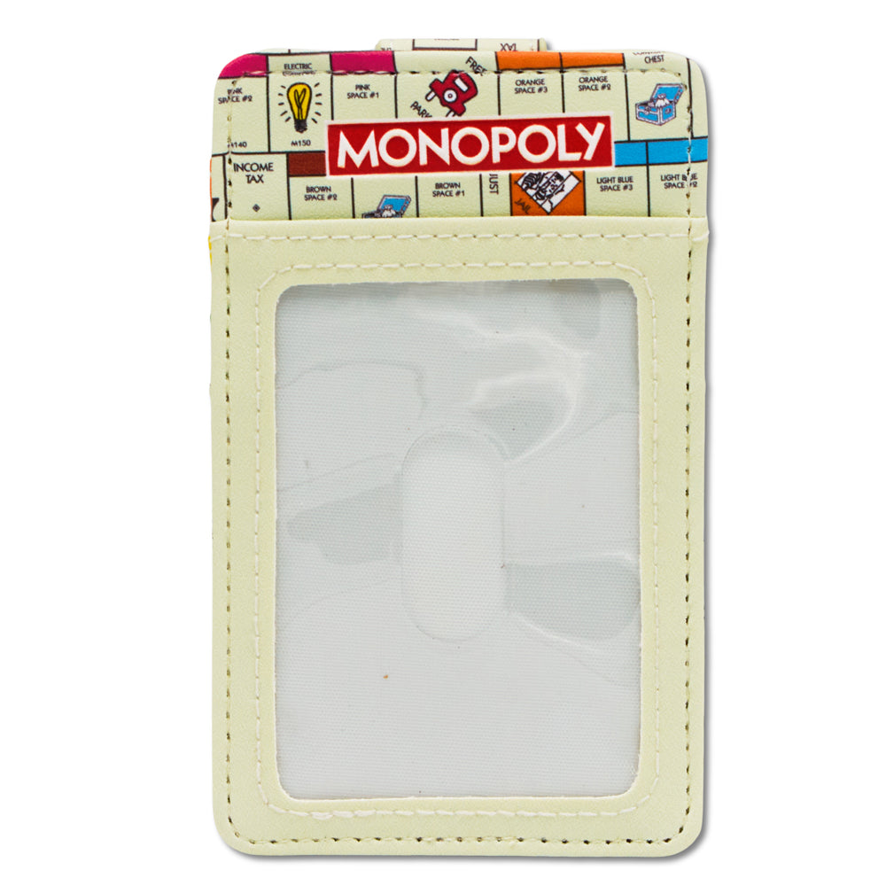 Monopoly Wallet, Character Wallet ID Card Holder, Mr. Monopoly Tap Pose, Vegan Leather
