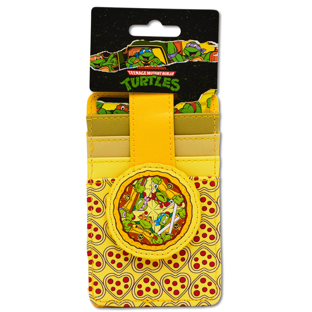 Teenage Mutant Ninja Turtles Wallet, Character Wallet ID Card Holder, Teenage Mutant Ninja Turtle Pizza Pose, Vegan Leather Mini ID Wallets Teenage Mutant Ninja Turtles