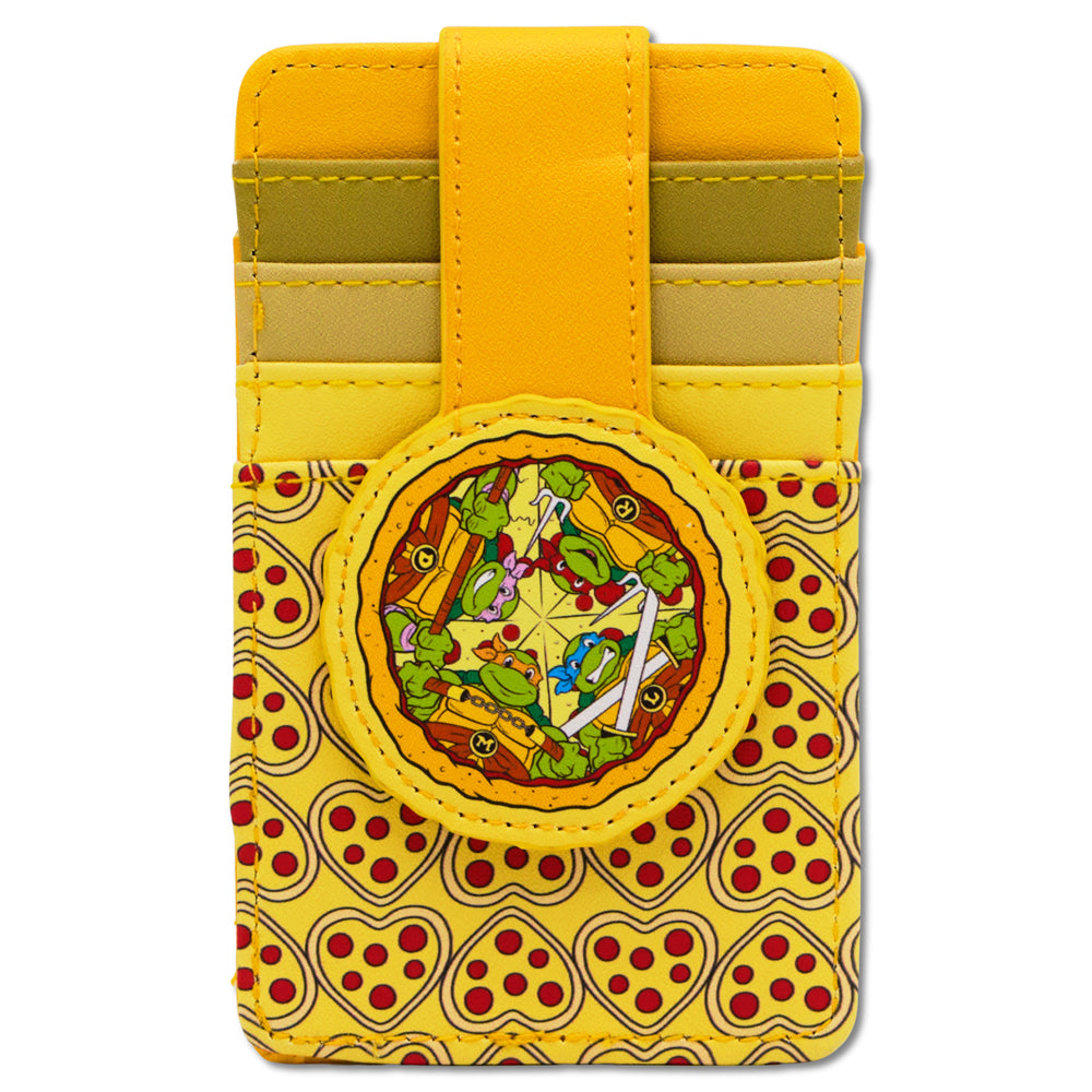 Teenage Mutant Ninja Turtles Wallet, Character Wallet ID Card Holder, Teenage Mutant Ninja Turtle Pizza Pose, Vegan Leather