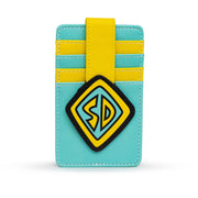 Scooby Doo Wallet, Character Wallet ID Card Holder, Scooby Doo SD Dog Tag Aqua Blue Yellow, Vegan Leather Mini ID Wallets Hanna Barbera