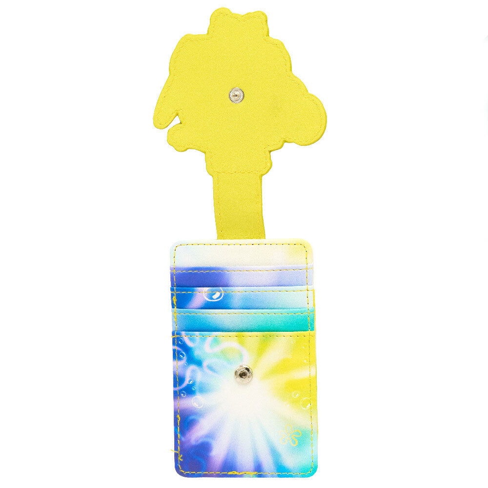 SpongeBob SquarePants Wallet, Character Wallet ID Card Holder, SpongeBob SquarePants Five Character Group Pose, Vegan Leather Mini ID Wallets SpongeBob SquarePants