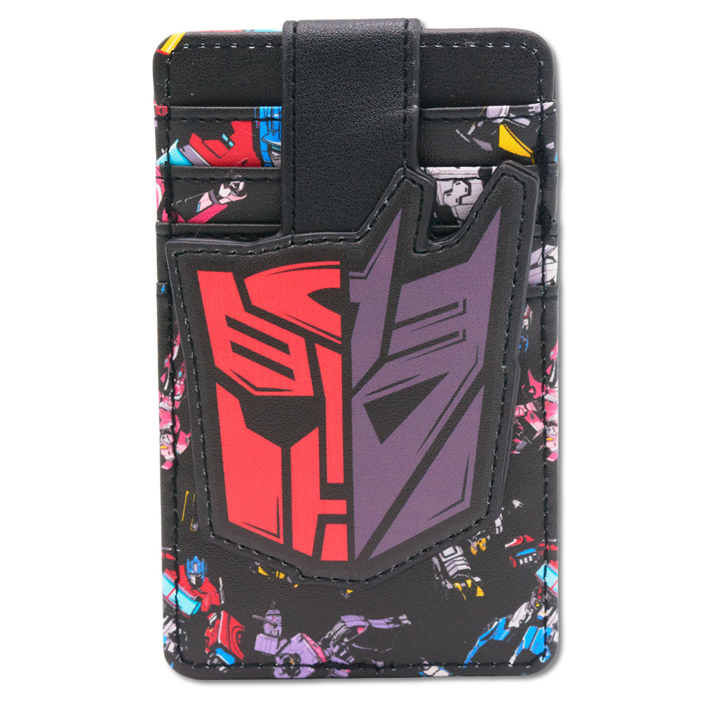 Transformers Wallet, Character Wallet ID Card Holder, Transformers Autobot Decepticon Split Icon, Vegan Leather