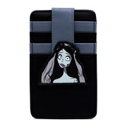 Horror Movies Vegan Leather Wallet, ID Card Holder, Corpse Bride Emily Pose Black Gray, 3.0" x 5.0" Mini ID Wallets Corpse Bride