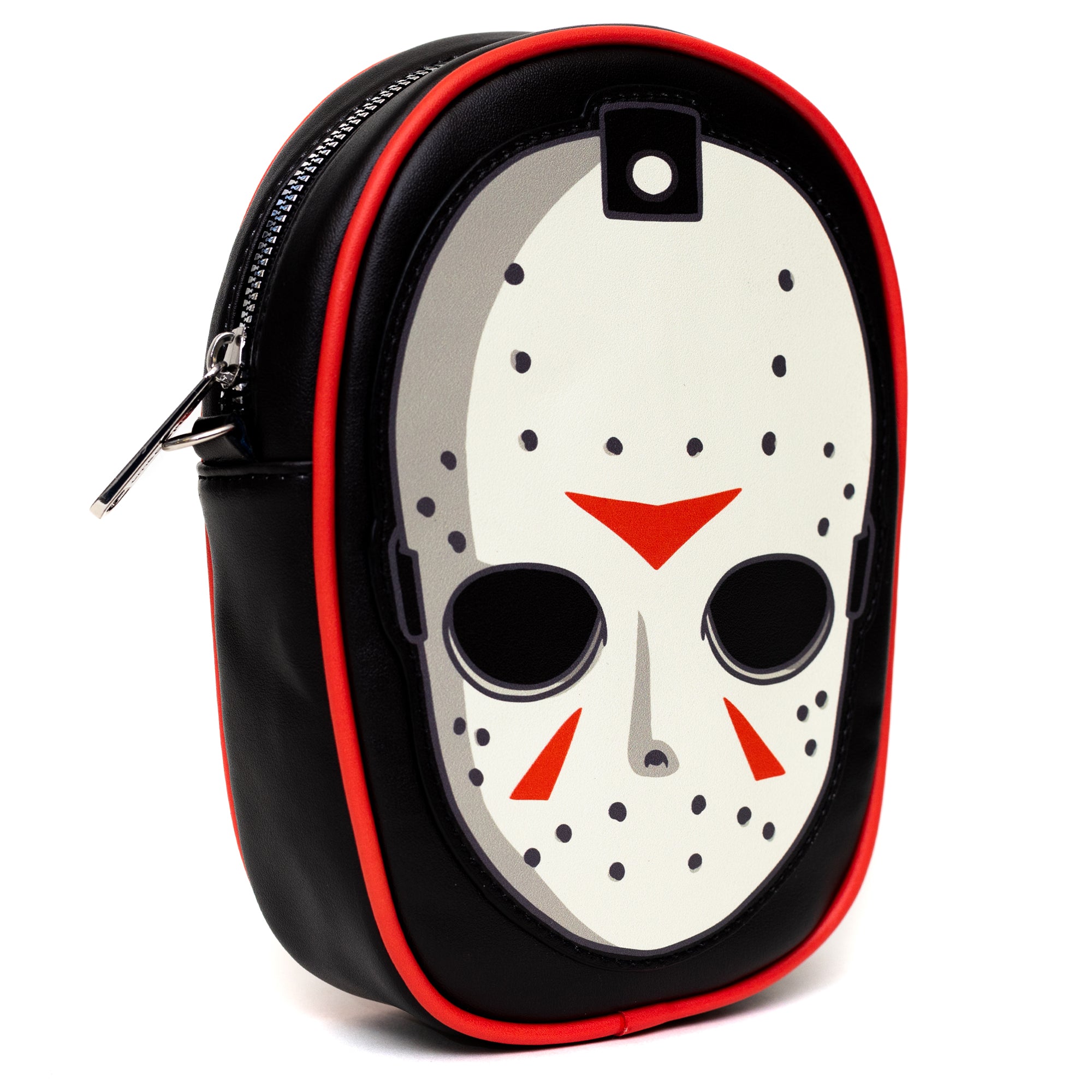 Warner Bros. Horror Movies Bag, Cross Body, Friday The 13th Jason Hockey Mask Applique, Vegan Leather Crossbody Bags Friday the 13th