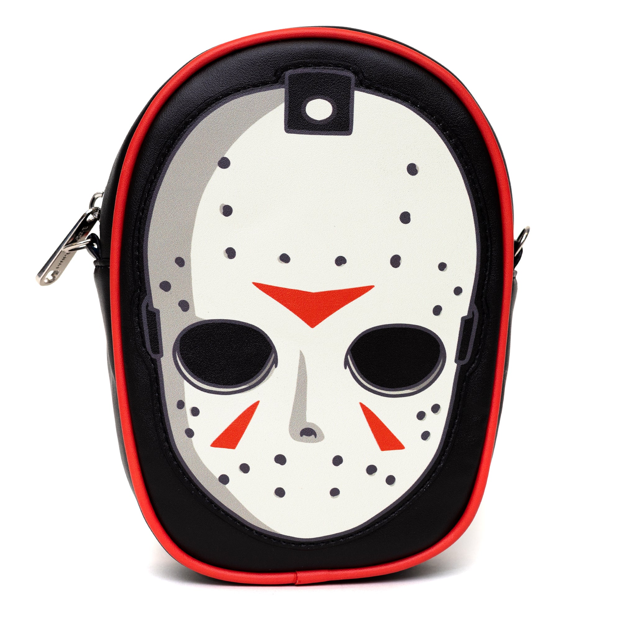 Warner Bros. Horror Movies Bag, Cross Body, Friday The 13th Jason Hockey Mask Applique, Vegan Leather Crossbody Bags Friday the 13th