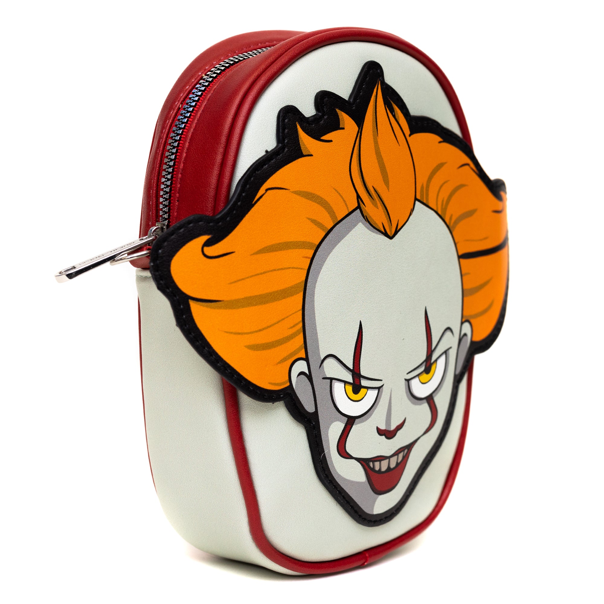 Warner Bros. Horror Movies Bag, Cross Body, It Pennywise Smiling Face Applique, Vegan Leather Crossbody Bags IT